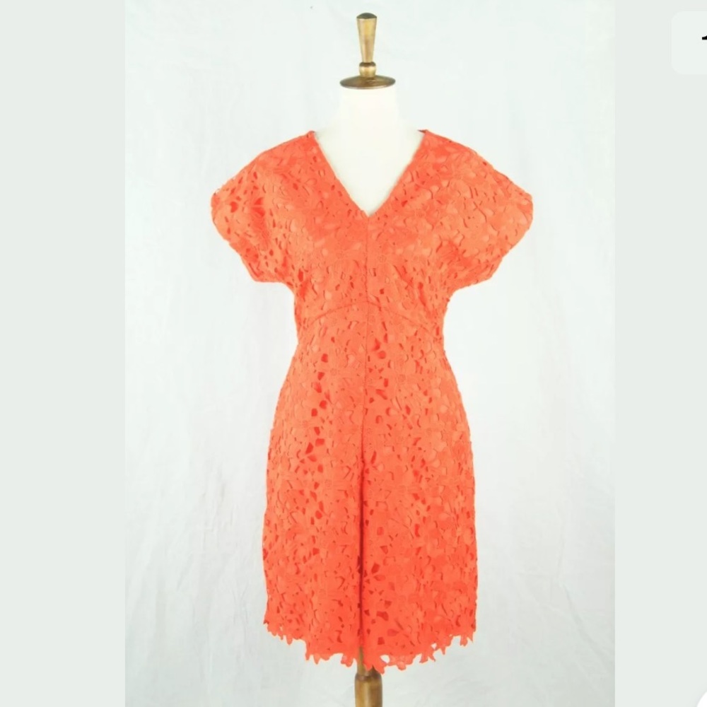 Banana Republic Floral Lace V-Neck Sheath Dress